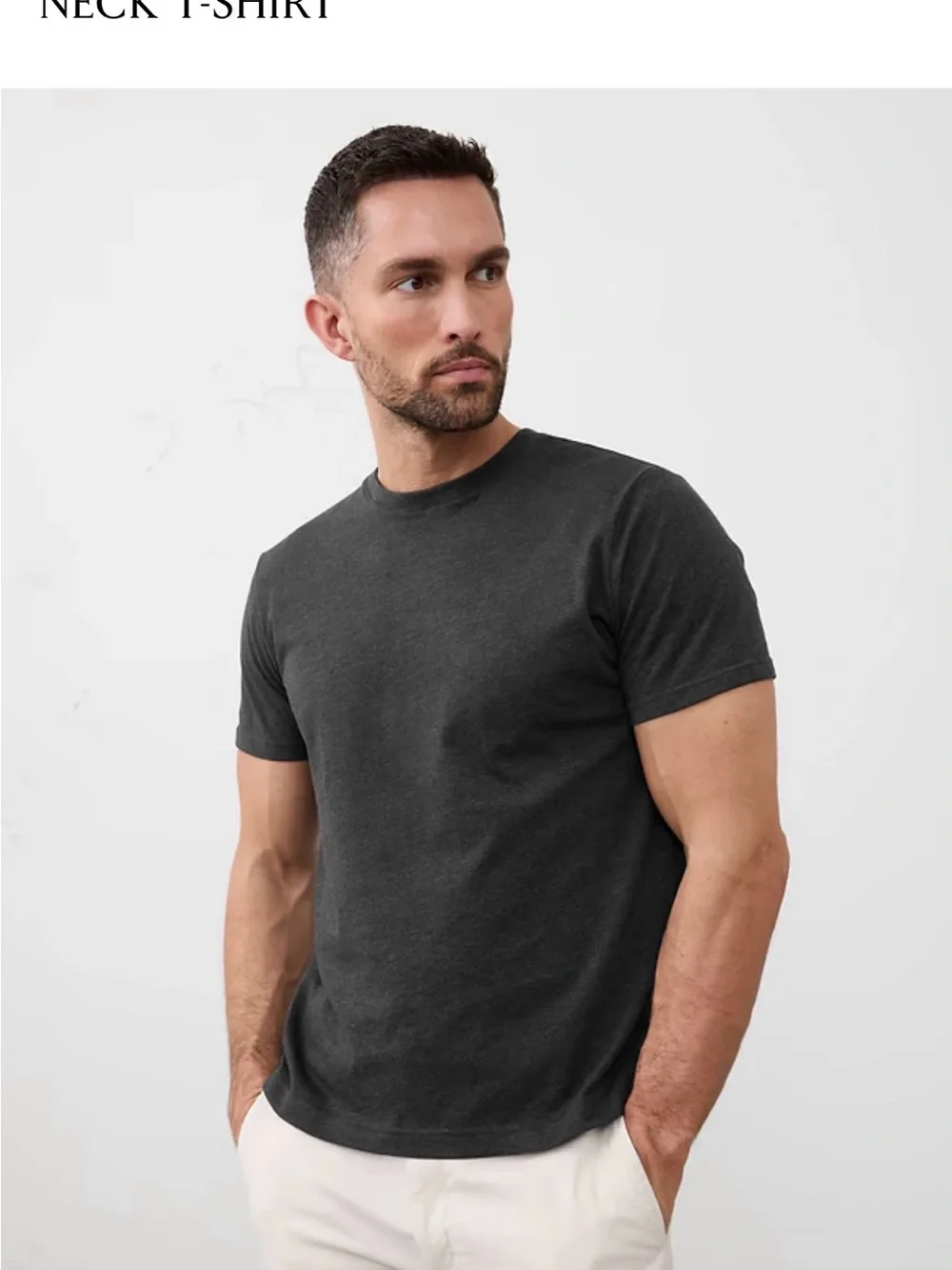 Banana Republic Men's Premium Wash Crew Neck Tee - Forest Green NWT